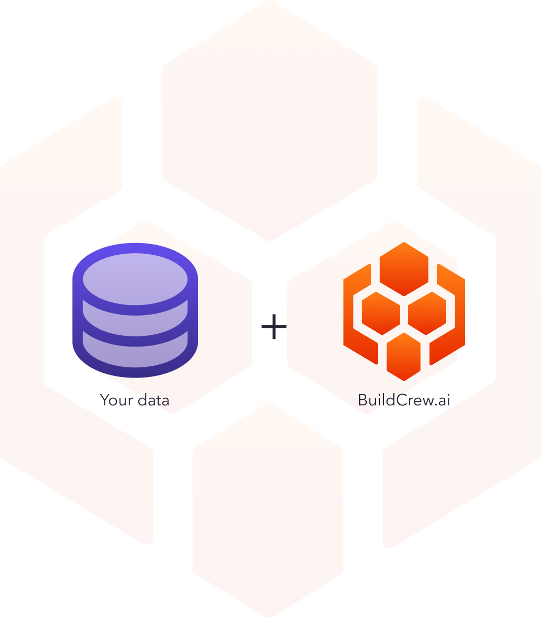 A graphic showing data plus BuildCrew.ai